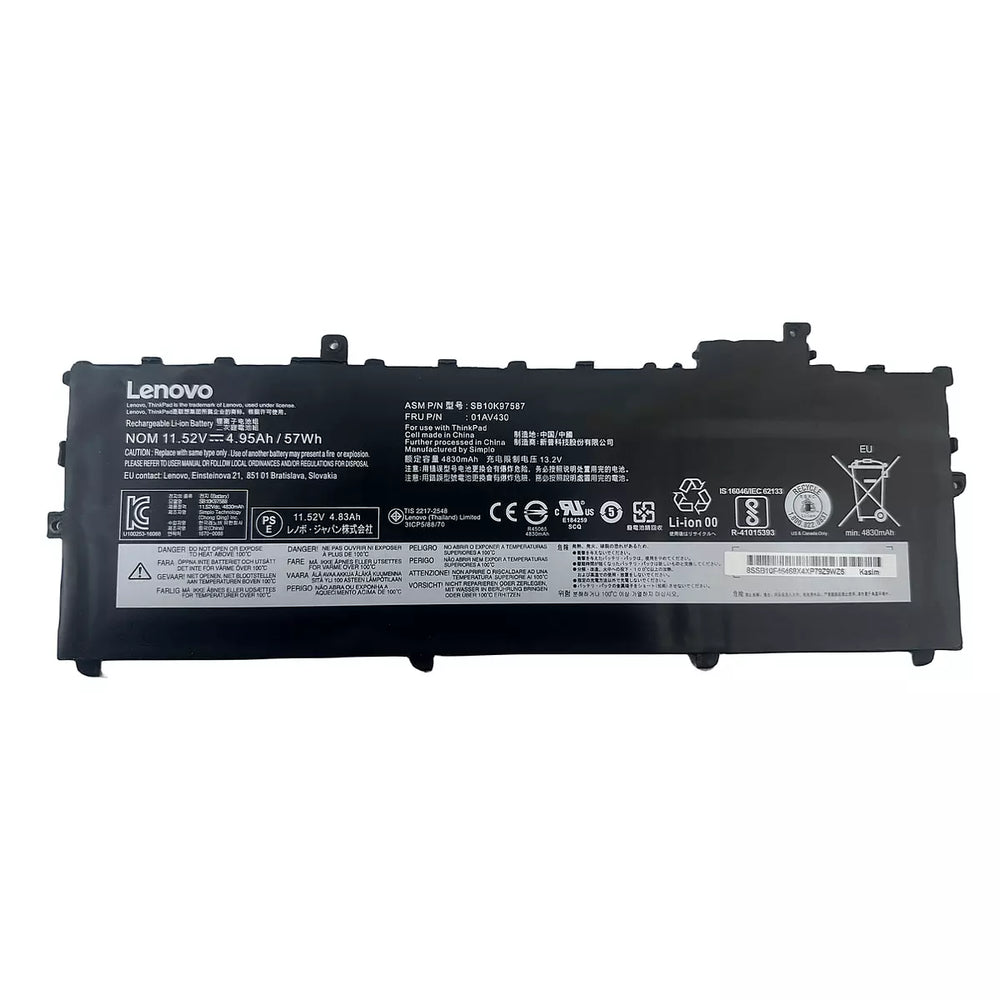 Genuine 01AV430 01AV494 Battery for Lenovo ThinkPad X1 Carbon 5th 6th Gen